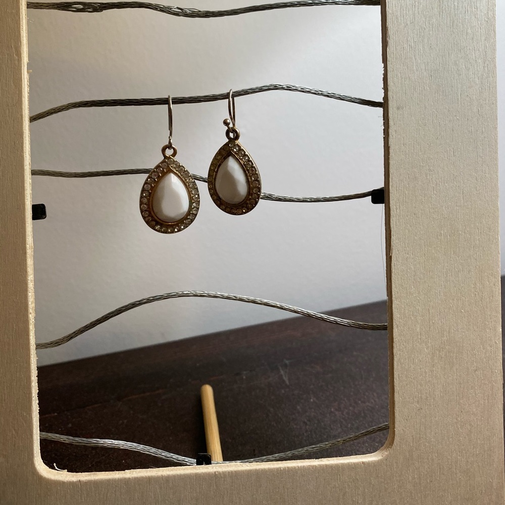 White earrings